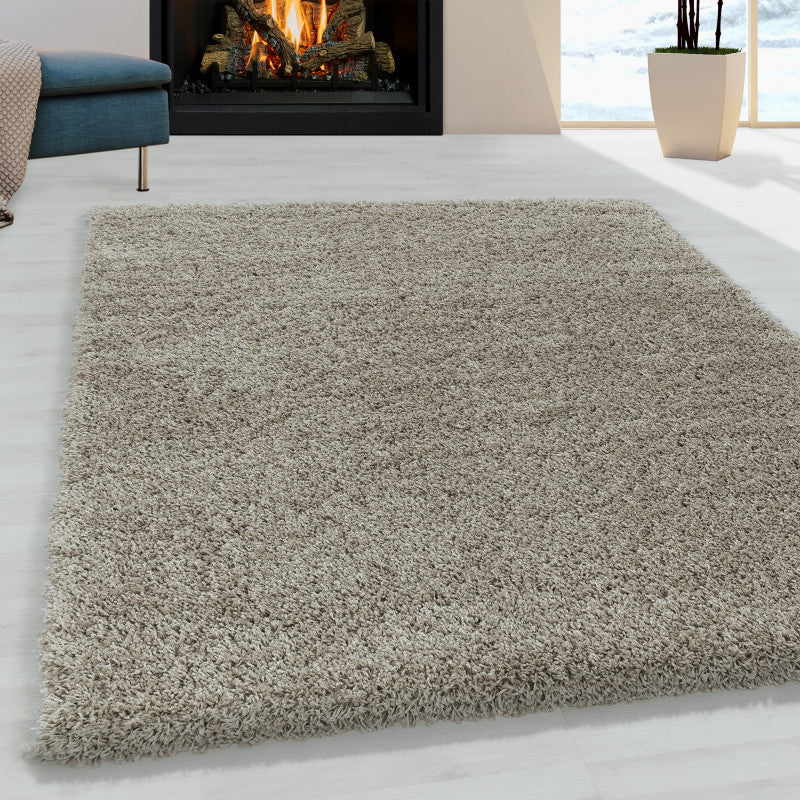 Sydney – Hoogpolig Vloerkleed – Natuur – Effen Design