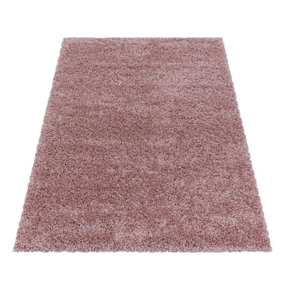 Sydney – Hoogpolig Vloerkleed – Roze – Effen Design