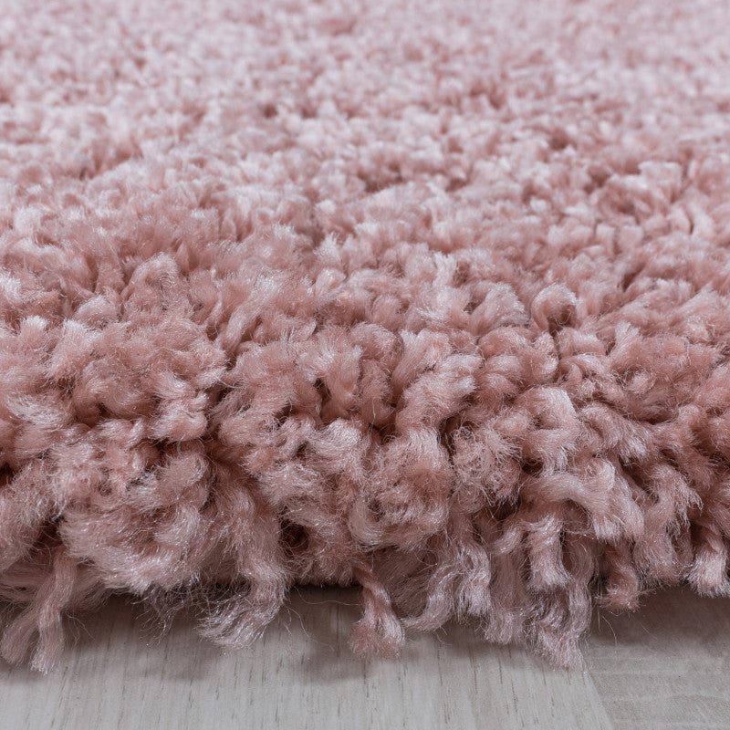 Sydney – Hoogpolig Vloerkleed – Roze – Effen Design