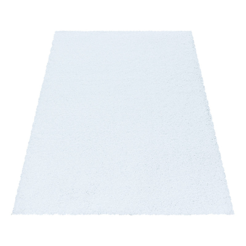Sydney – Hoogpolig Vloerkleed – Wit – Effen Design