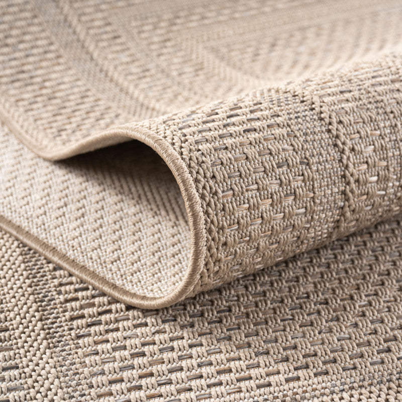 Desert – Kaderdesign Bruin/Beige – Binnen & Buiten Vloerkleed – Laagpolig