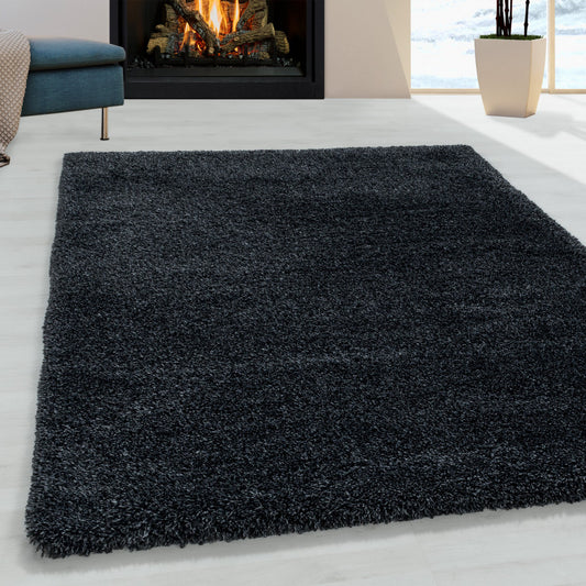 Fluffy Vloerkleed – Antraciet – Hoogpolig & Extra Zacht