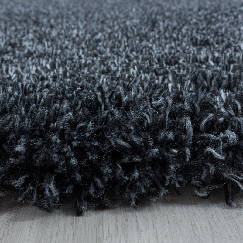 Fluffy Rond Vloerkleed – Antraciet – Hoogpolig & Extra Zacht