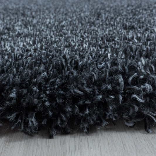 Fluffy Rond Vloerkleed – Antraciet – Hoogpolig & Extra Zacht
