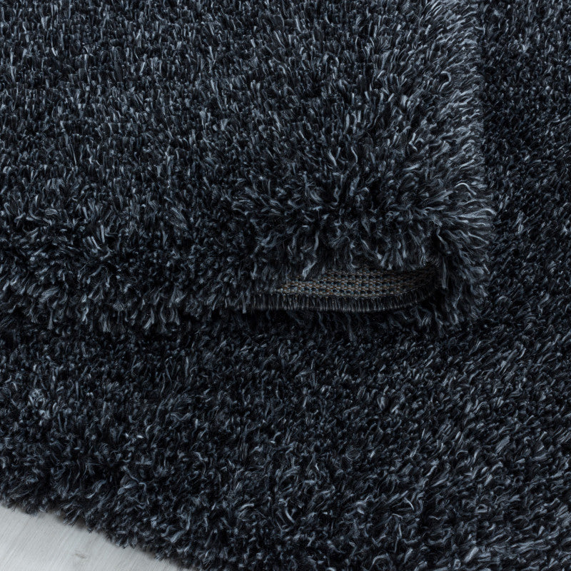 Fluffy Rond Vloerkleed – Antraciet – Hoogpolig & Extra Zacht