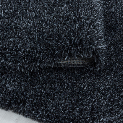 Fluffy Rond Vloerkleed – Antraciet – Hoogpolig & Extra Zacht