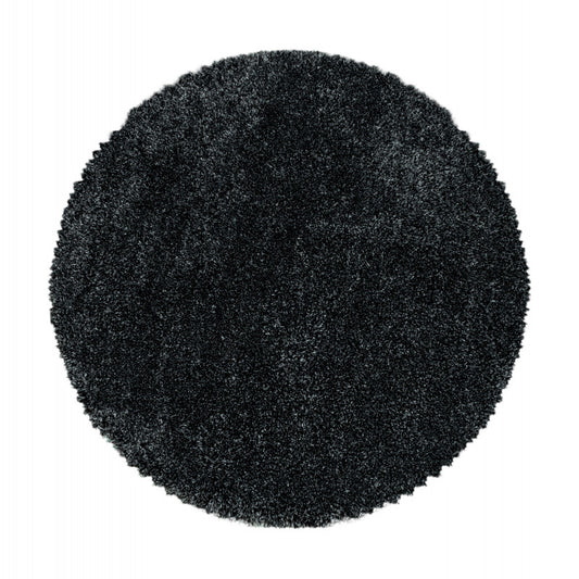 Fluffy Rond Vloerkleed – Antraciet – Hoogpolig & Extra Zacht