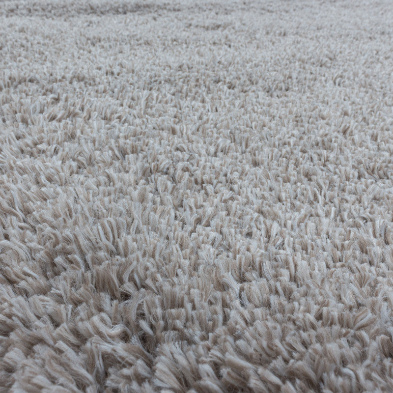 Fluffy Rond Vloerkleed – Beige – Hoogpolig & Extra Zacht