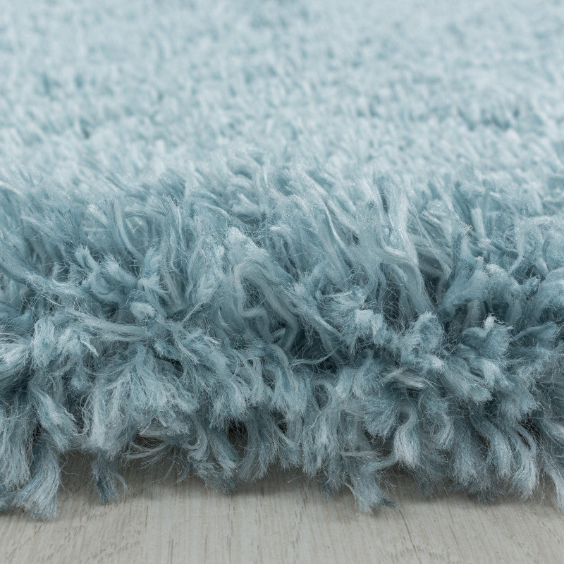 Fluffy Rond Vloerkleed – Aqua – Hoogpolig & Extra Zacht