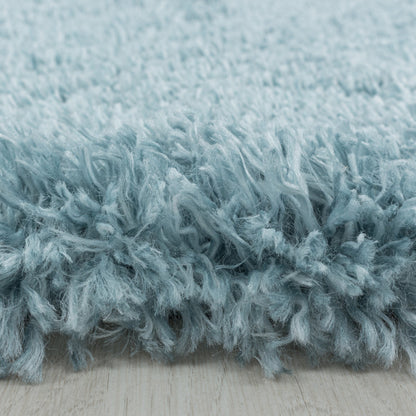 Fluffy Rond Vloerkleed – Aqua – Hoogpolig & Extra Zacht