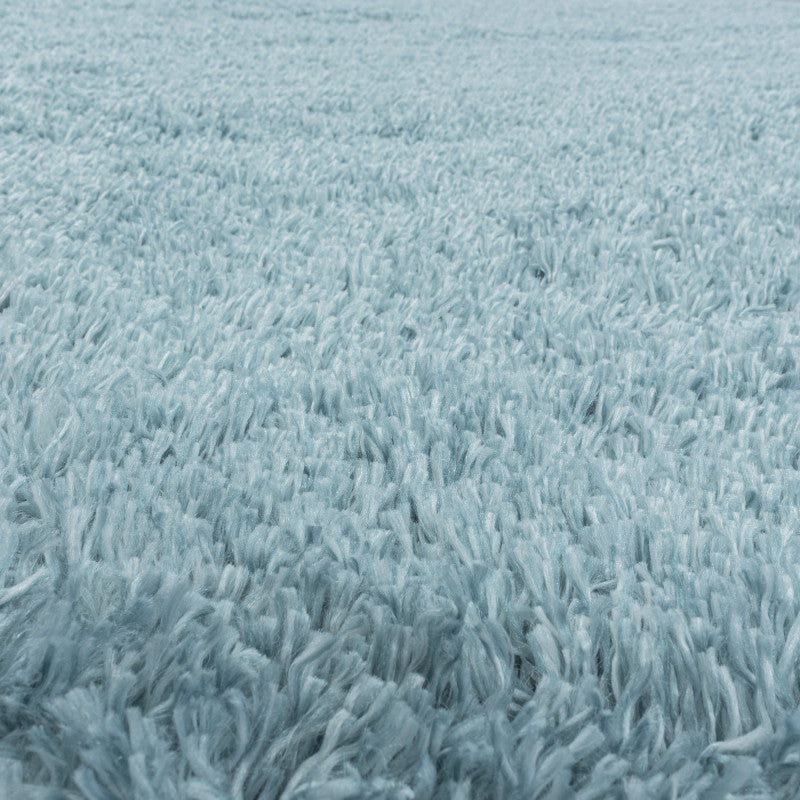 Fluffy Rond Vloerkleed – Aqua – Hoogpolig & Extra Zacht