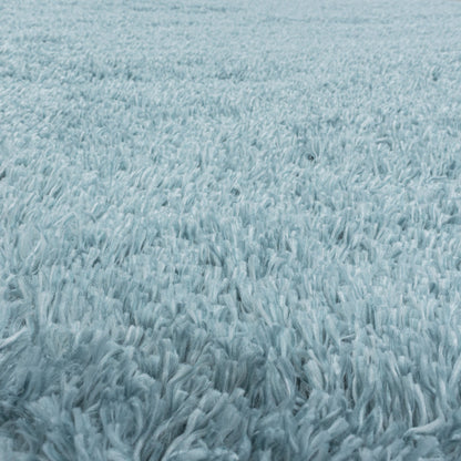 Fluffy Rond Vloerkleed – Aqua – Hoogpolig & Extra Zacht