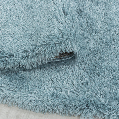 Fluffy Rond Vloerkleed – Aqua – Hoogpolig & Extra Zacht