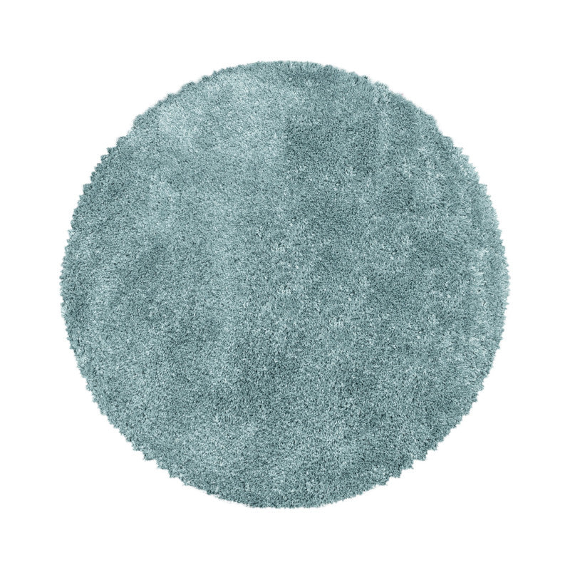 Fluffy Rond Vloerkleed – Aqua – Hoogpolig & Extra Zacht