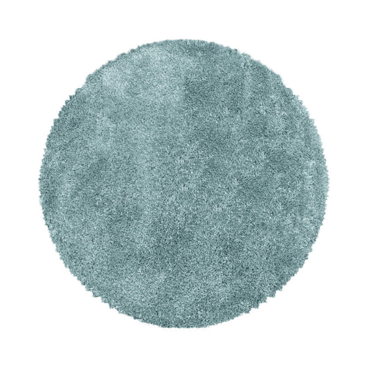 Fluffy Rond Vloerkleed – Aqua – Hoogpolig & Extra Zacht