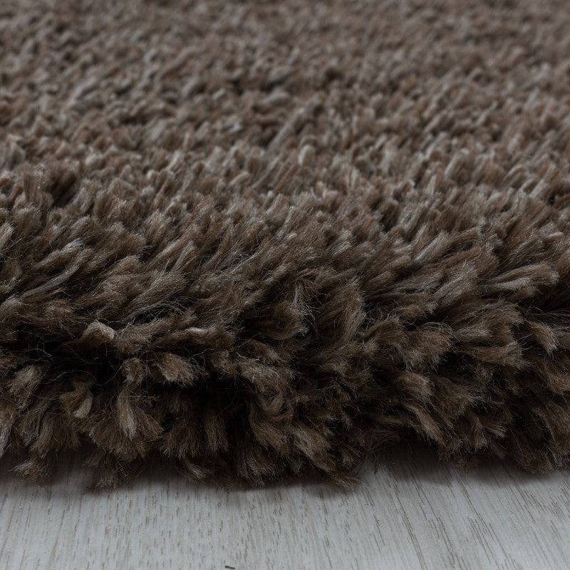 Fluffy Vloerkleed – Bruin – Hoogpolig & Extra Zacht