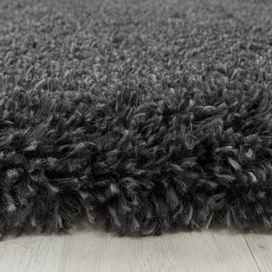 Fluffy Rond Vloerkleed – Grijs – Hoogpolig & Extra Zacht