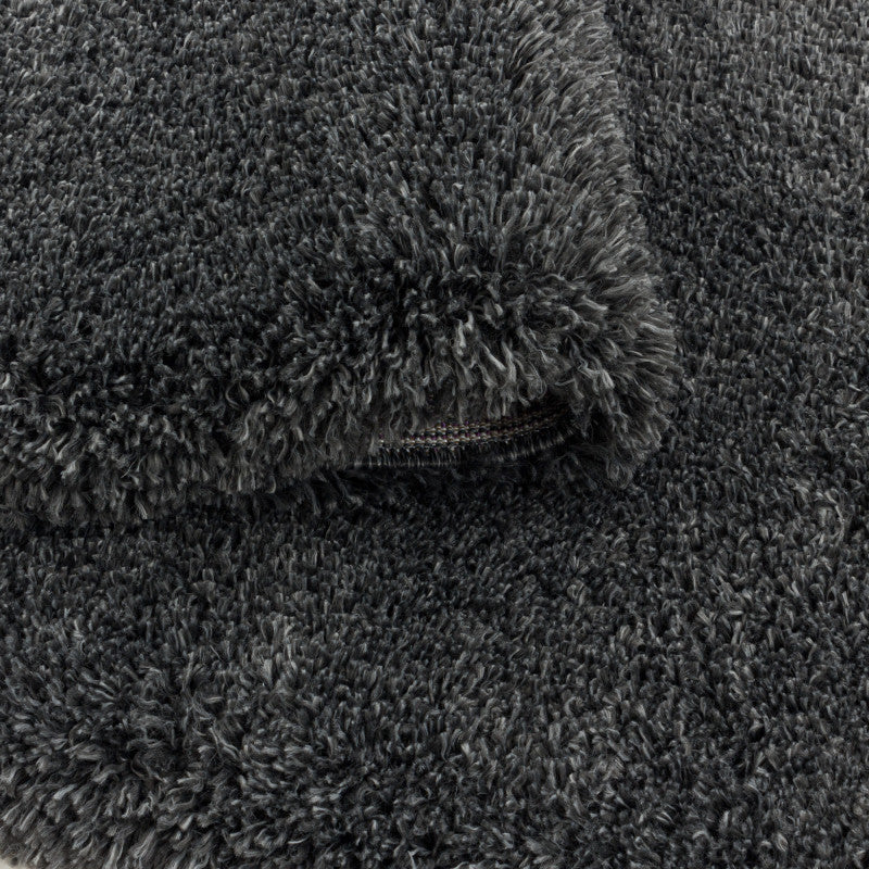 Fluffy Rond Vloerkleed – Grijs – Hoogpolig & Extra Zacht