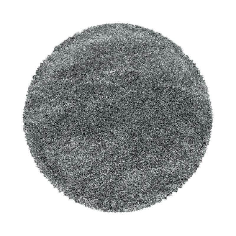Fluffy Rond Vloerkleed – Lichtgrijs – Hoogpolig & Extra Zacht
