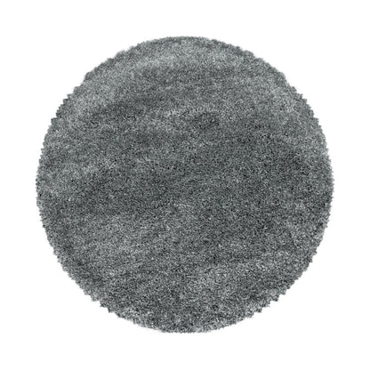 Fluffy Rond Vloerkleed – Lichtgrijs – Hoogpolig & Extra Zacht