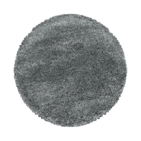 Fluffy Rond Vloerkleed – Lichtgrijs – Hoogpolig & Extra Zacht
