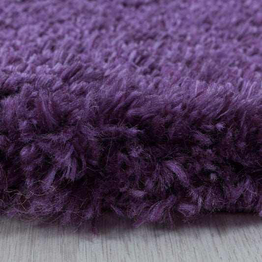 Fluffy Rond Vloerkleed – Lila – Hoogpolig & Extra Zacht