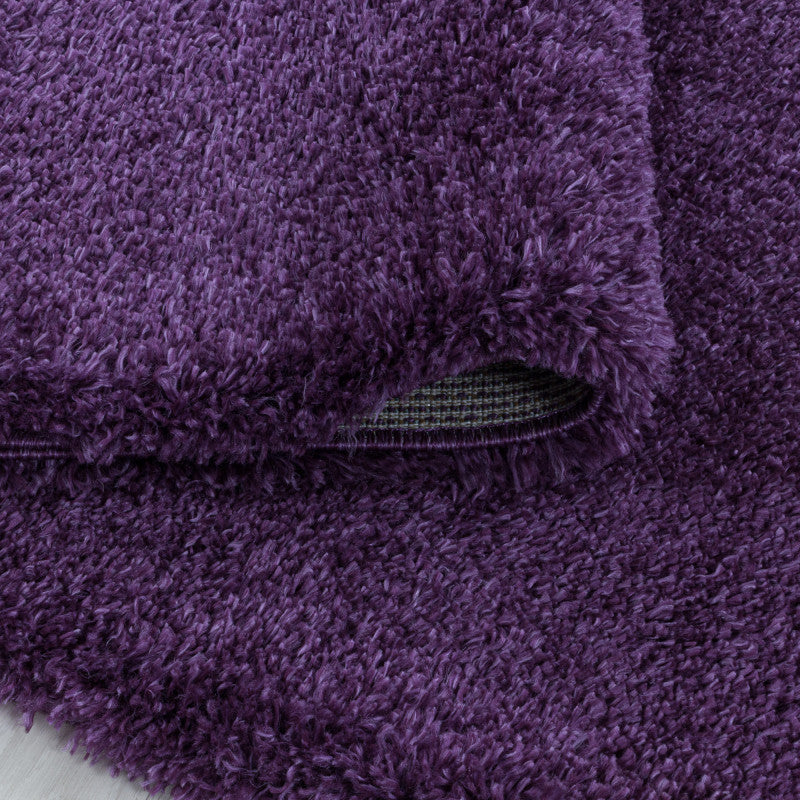 Fluffy Rond Vloerkleed – Lila – Hoogpolig & Extra Zacht