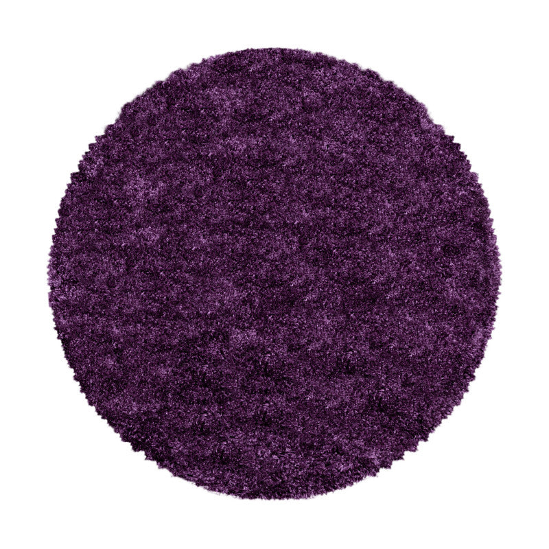Fluffy Rond Vloerkleed – Lila – Hoogpolig & Extra Zacht