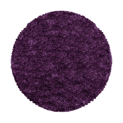 Fluffy Rond Vloerkleed – Lila – Hoogpolig & Extra Zacht