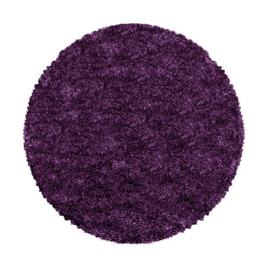 Fluffy Rond Vloerkleed – Lila – Hoogpolig & Extra Zacht