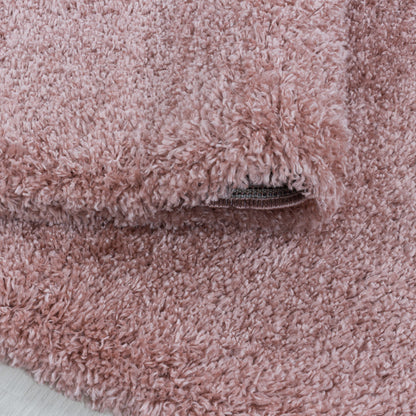 Fluffy Rond Vloerkleed – Roze – Hoogpolig & Extra Zacht