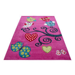 Kids Vloerkleed – Kindervloerkleed – lila  – Anti-Allergisch