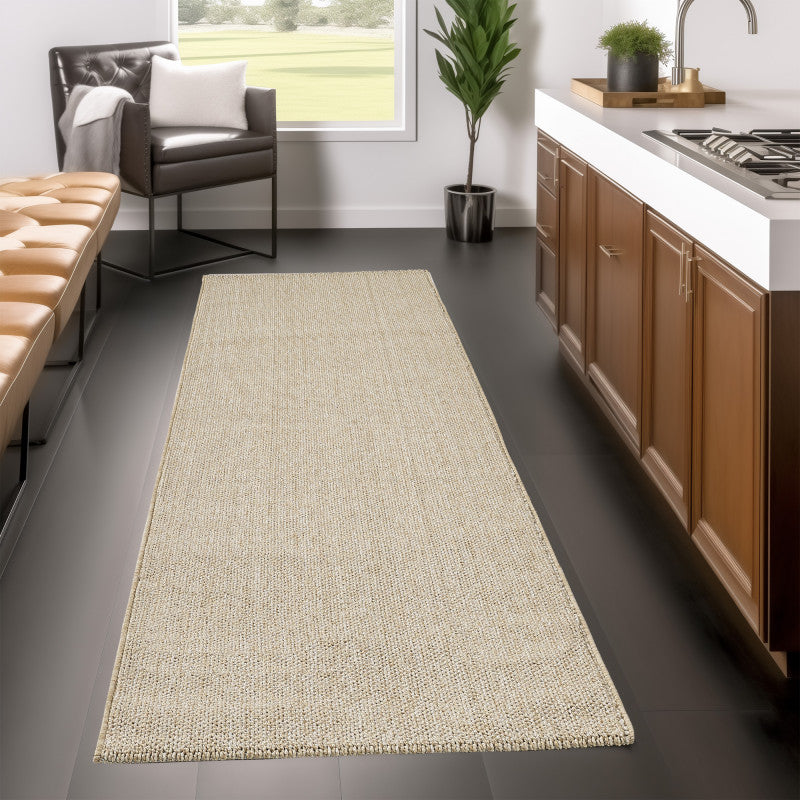 Loom Vloerkleed – Beige – Effen & Modern – Laagpolig Vloerkleed