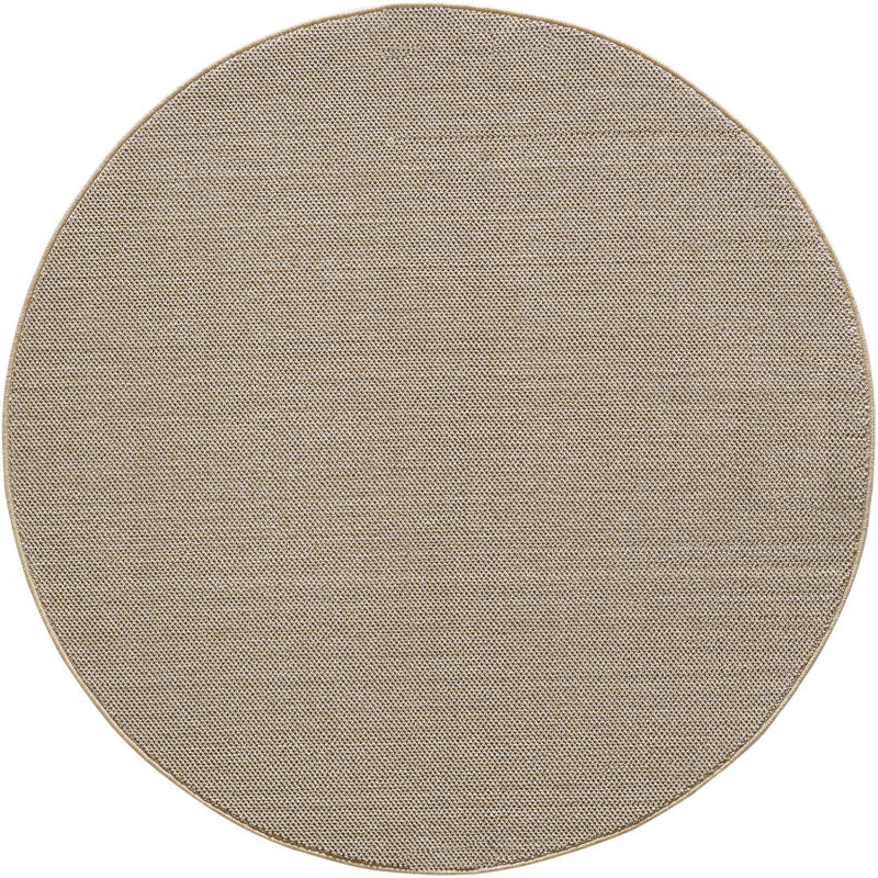 Loom Vloerkleed Rond – Beige – Effen & Modern – Laagpolig Vloerkleed