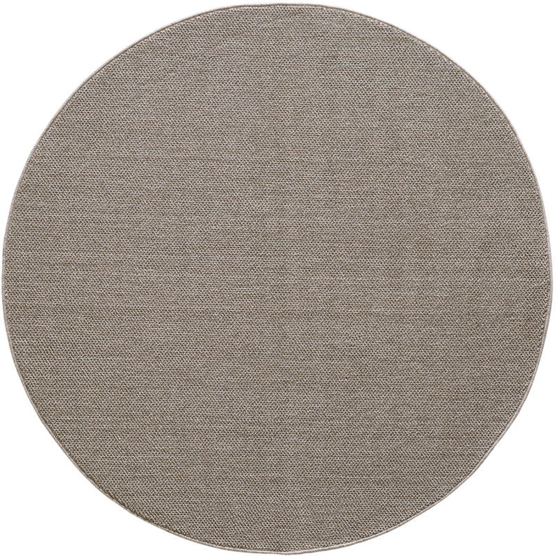 Loom Vloerkleed Rond – Bruin – Effen & Modern – Laagpolig Vloerkleed