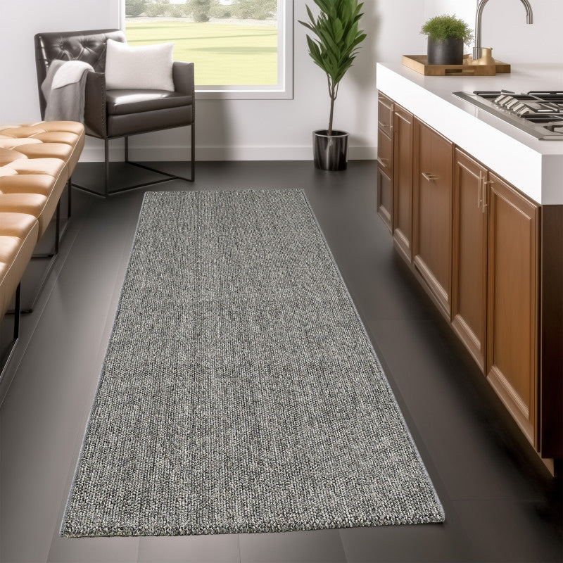 Loom Vloerkleed – Grijs – Effen & Modern – Laagpolig Vloerkleed