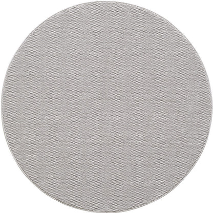 Loom Vloerkleed Rond – Zilver – Effen & Modern – Laagpolig Vloerkleed