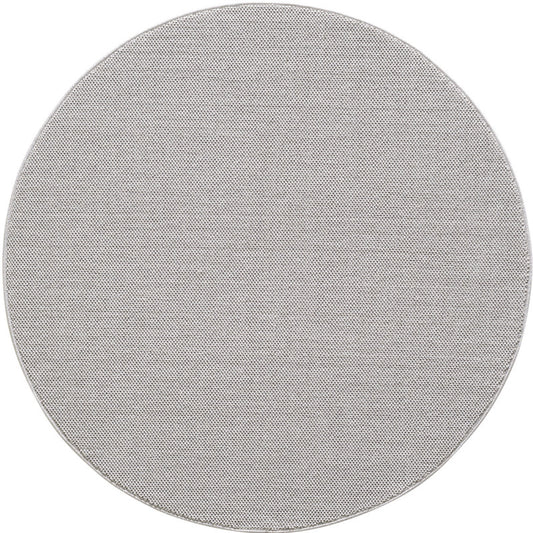 Loom Vloerkleed Rond – Zilver – Effen & Modern – Laagpolig Vloerkleed
