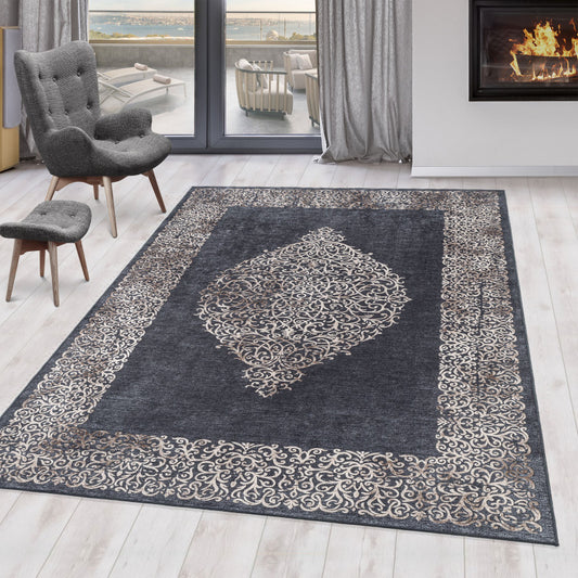 Fiesta Vloerkleed – Zwart – Wasbaar