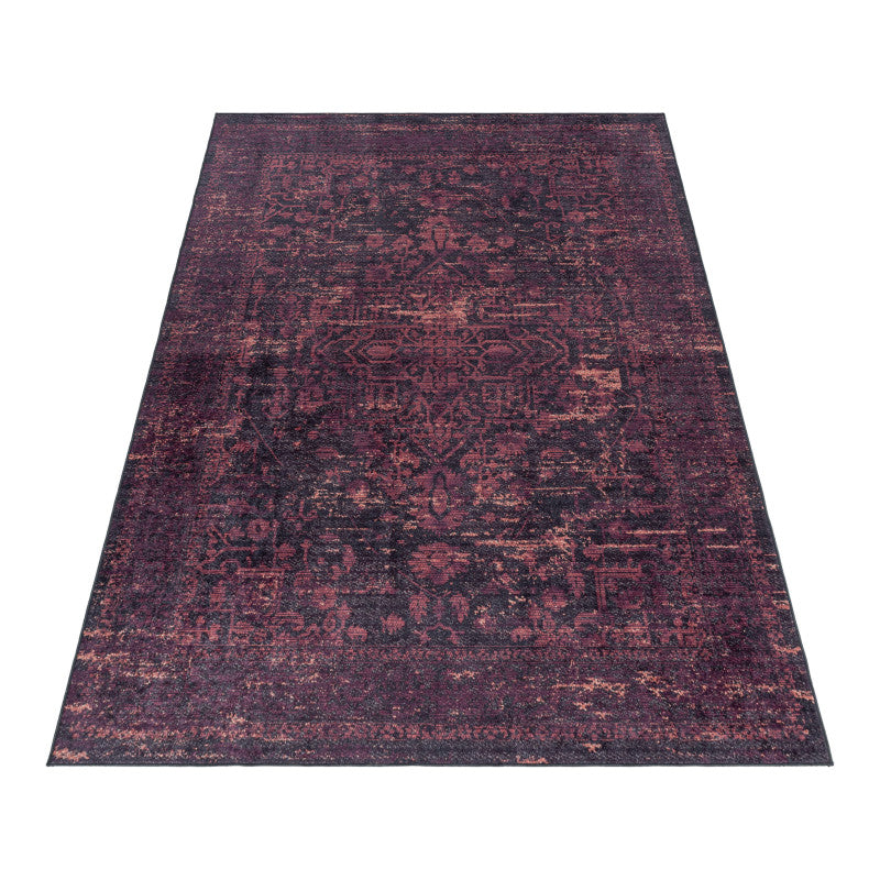 Fiesta Vloerkleed – Zwart/Rood – Wasbaar