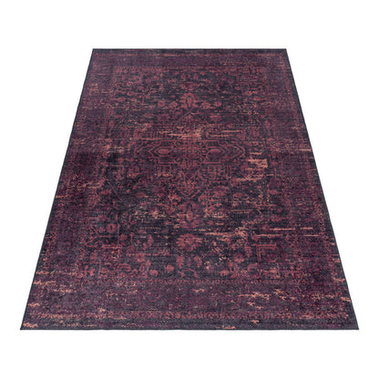 Fiesta Vloerkleed – Zwart/Rood – Wasbaar