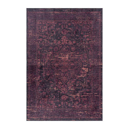 Fiesta Vloerkleed – Zwart/Rood – Wasbaar