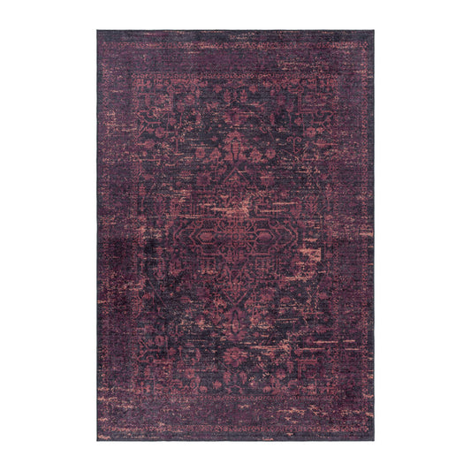 Fiesta Vloerkleed – Zwart/Rood – Wasbaar