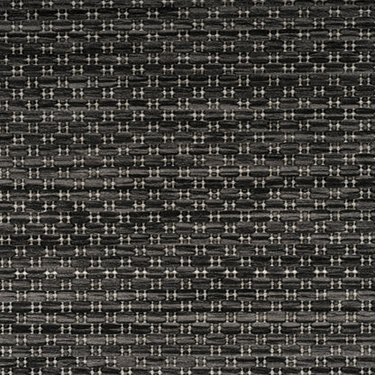 Relax Vloerkleed – Zwart – Laagpolig Kaderdesign – Voor Binnen & Buiten