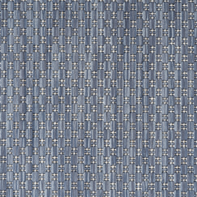 Relax Vloerkleed – Blauw – Laagpolig Kaderdesign – Voor Binnen & Buiten