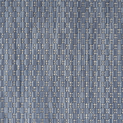 Relax Vloerkleed – Blauw – Laagpolig Kaderdesign – Voor Binnen & Buiten