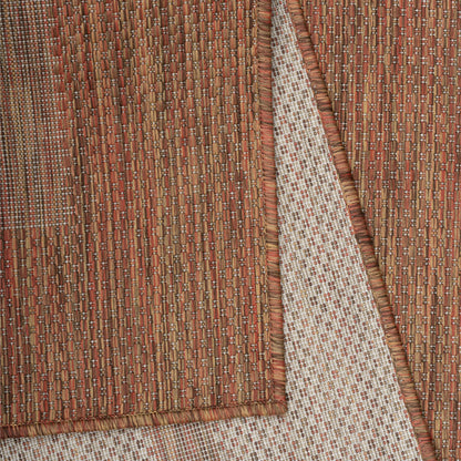 Relax Vloerkleed – Koper – Laagpolig Kaderdesign – Voor Binnen & Buiten
