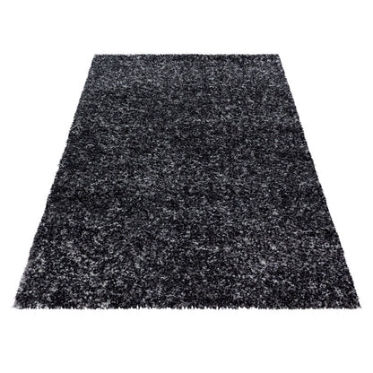 Enjoy Shaggy – Hoogpolig Vloerkleed – 3D-effect – Gemêleerd Antraciet/Wit/Grijs
