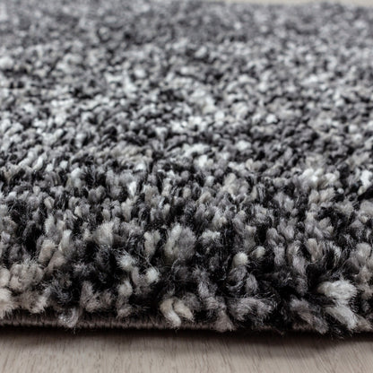 Enjoy Shaggy – Hoogpolig Vloerkleed – 3D-effect – Gemêleerd Antraciet/Wit/Grijs