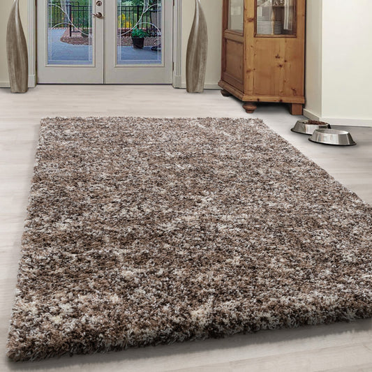 Enjoy Shaggy – Hoogpolig Vloerkleed – 3D-effect – Gemêleerd Beige/Mocca/Crème